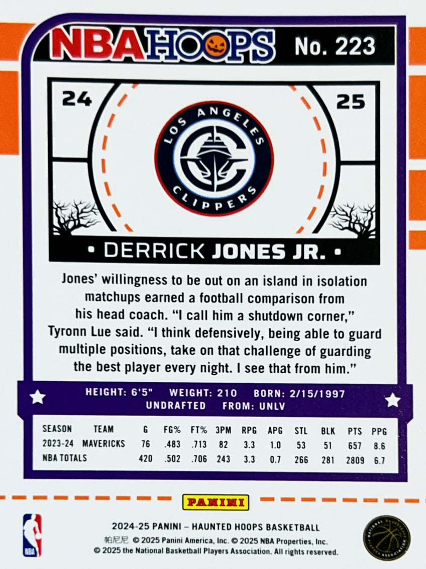 2025 Panini NBA Hoops Haunted Hoops Derrick Jones Jr. #223