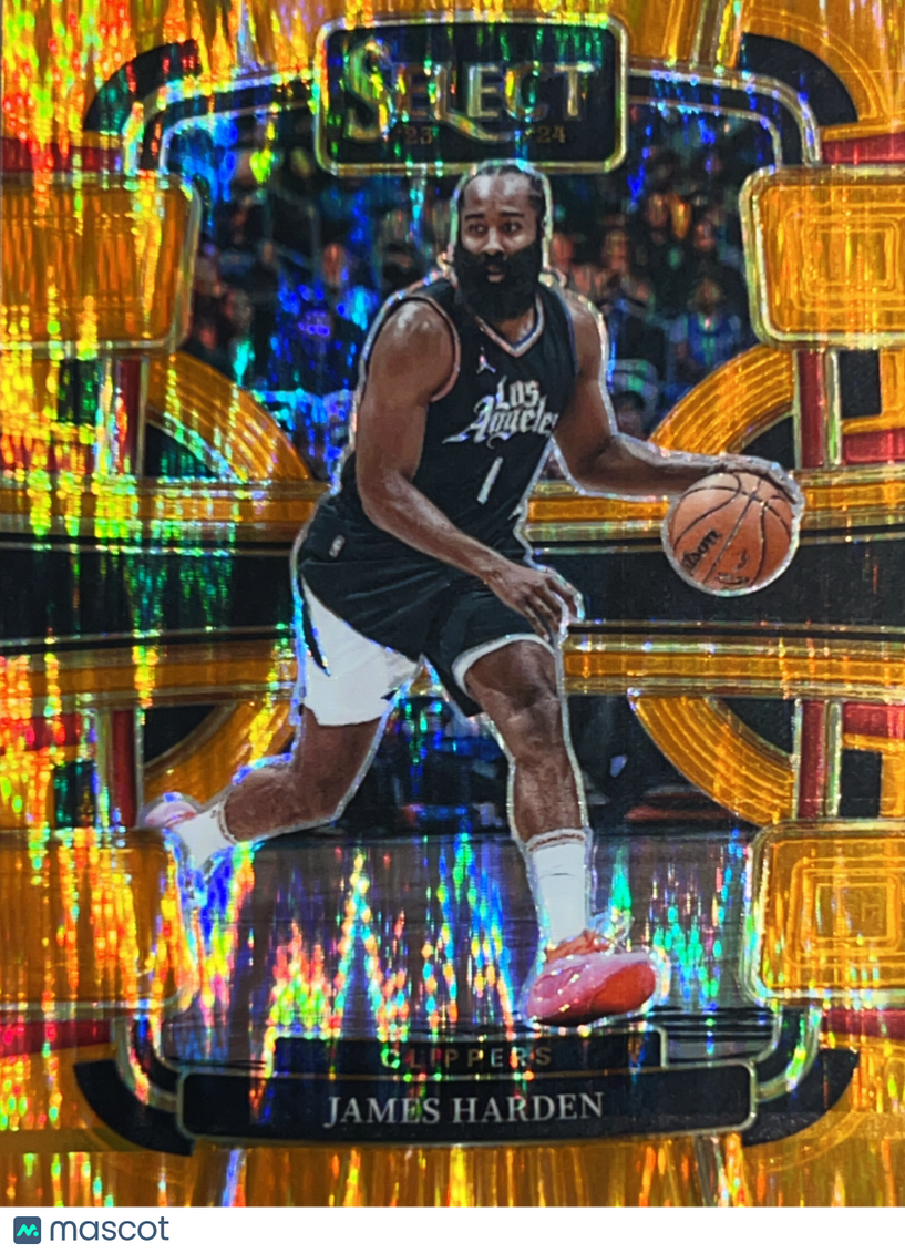 2024 Panini Select Prizm Concourse James Harden #64 Gold Shimmer