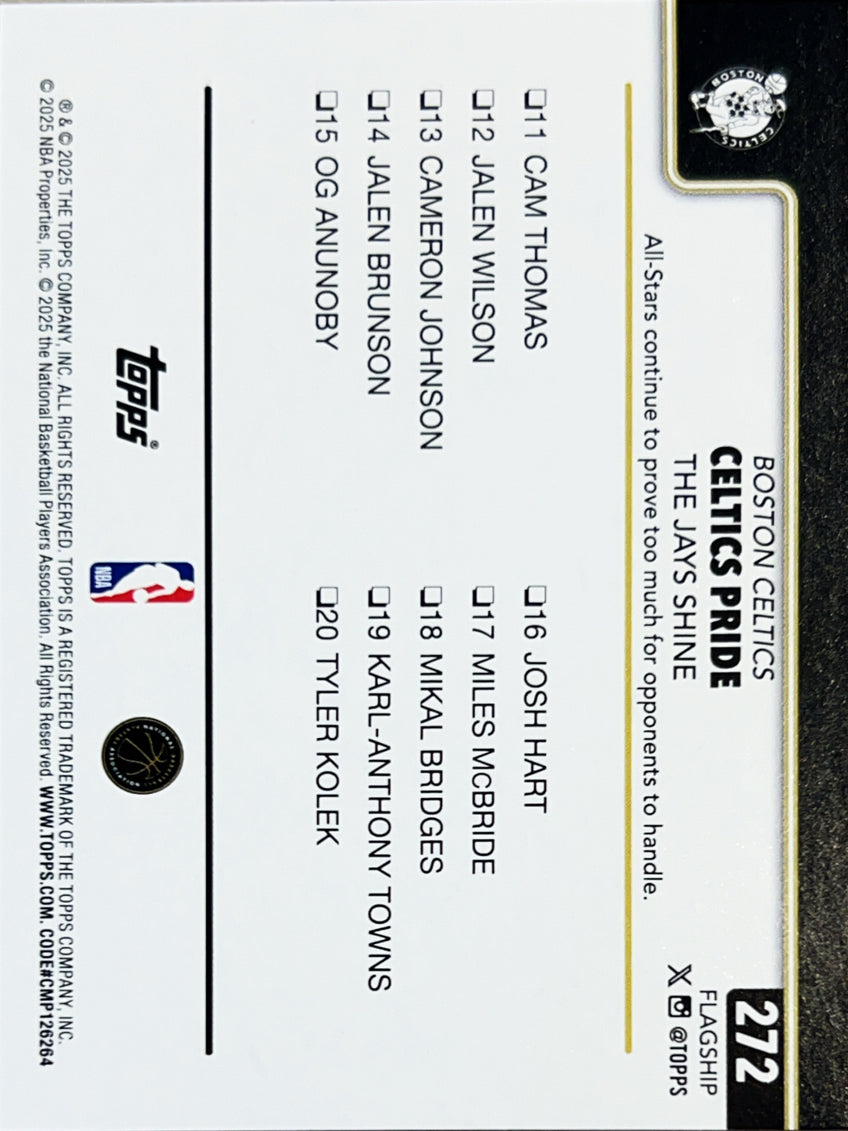 2025 Topps Flagship Jaylen Brown Jayson Tatum Derrick White #272