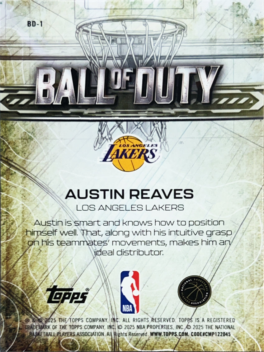 2025 Topps Chrome Ball of Duty Austin Reaves #BD-1