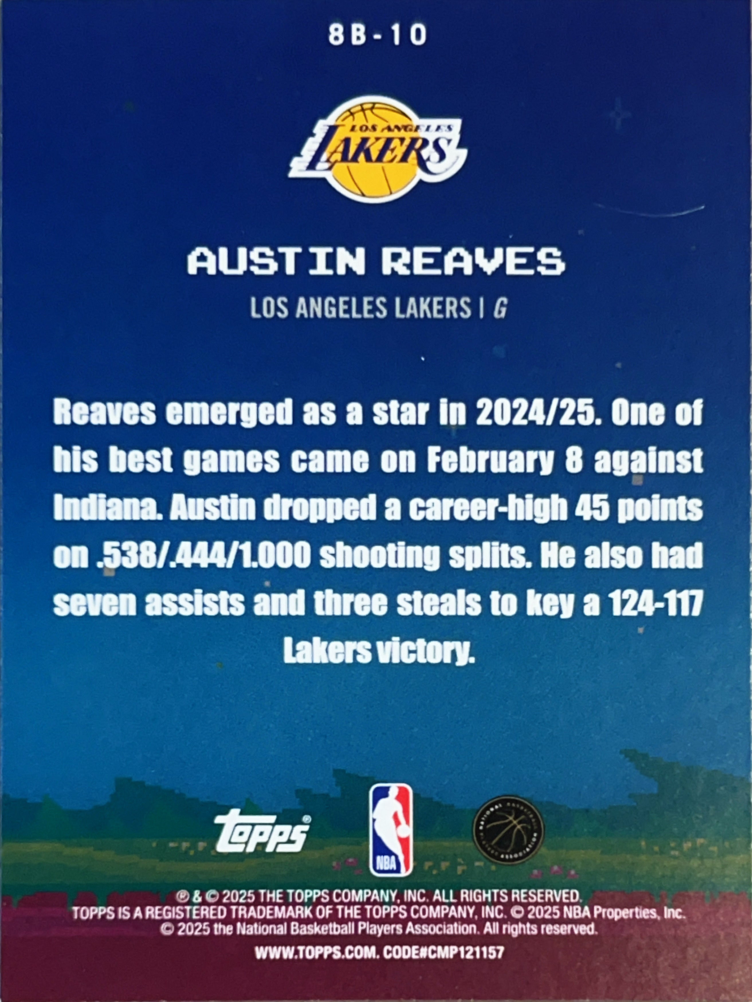 2025 Topps 8-Bit Ballers Austin Reaves #8B-10