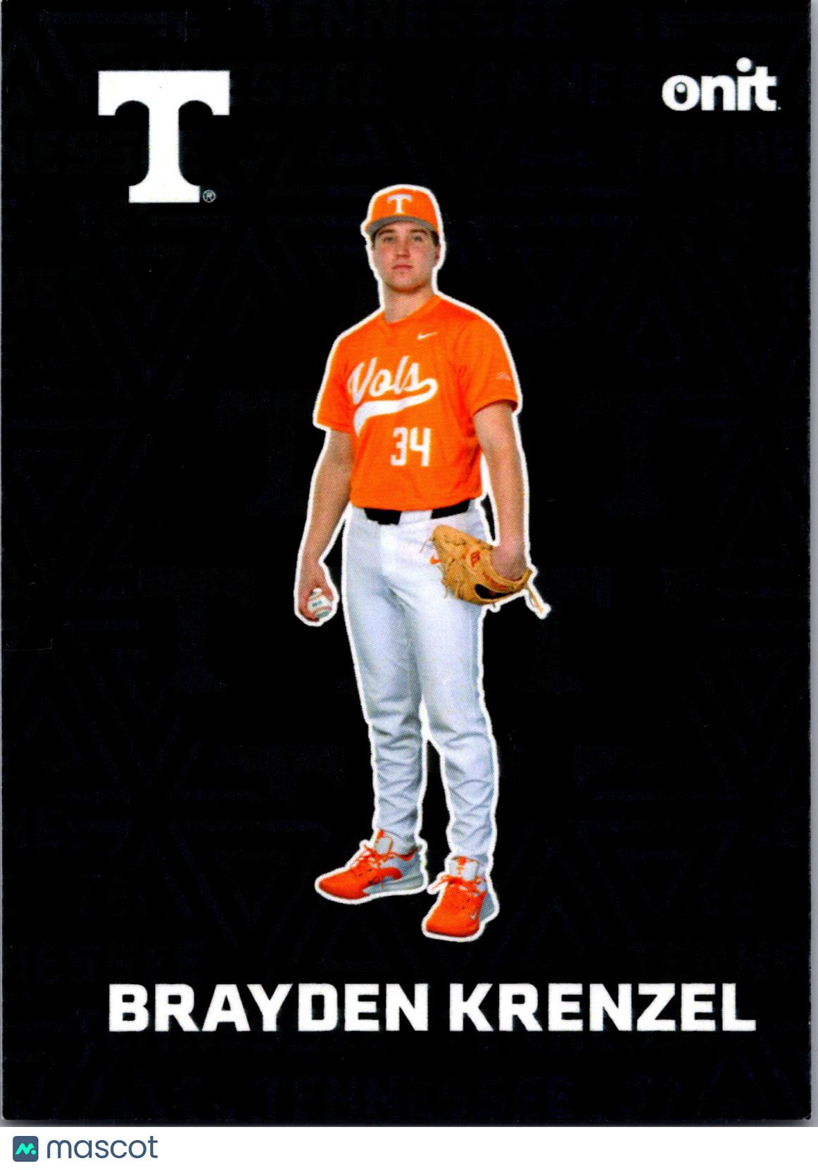 2026 ONIT Tennessee Baseball Brayden Krenzel #F-9