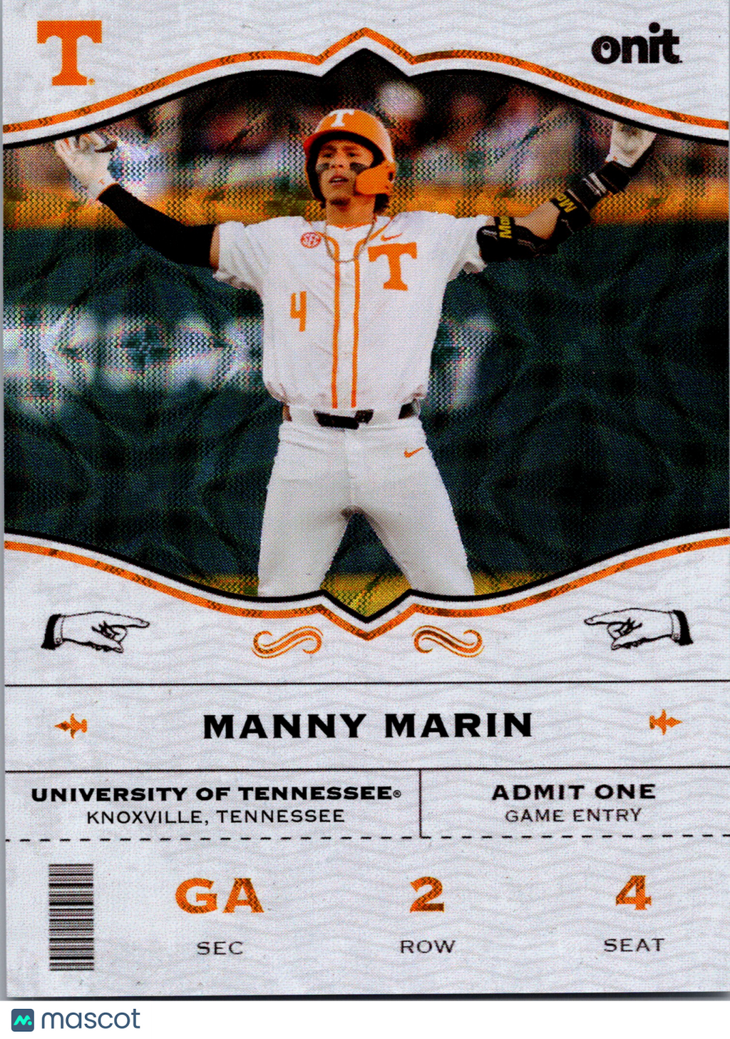 2026 Onit Tennessee Baseball Manny Marin #GA-5