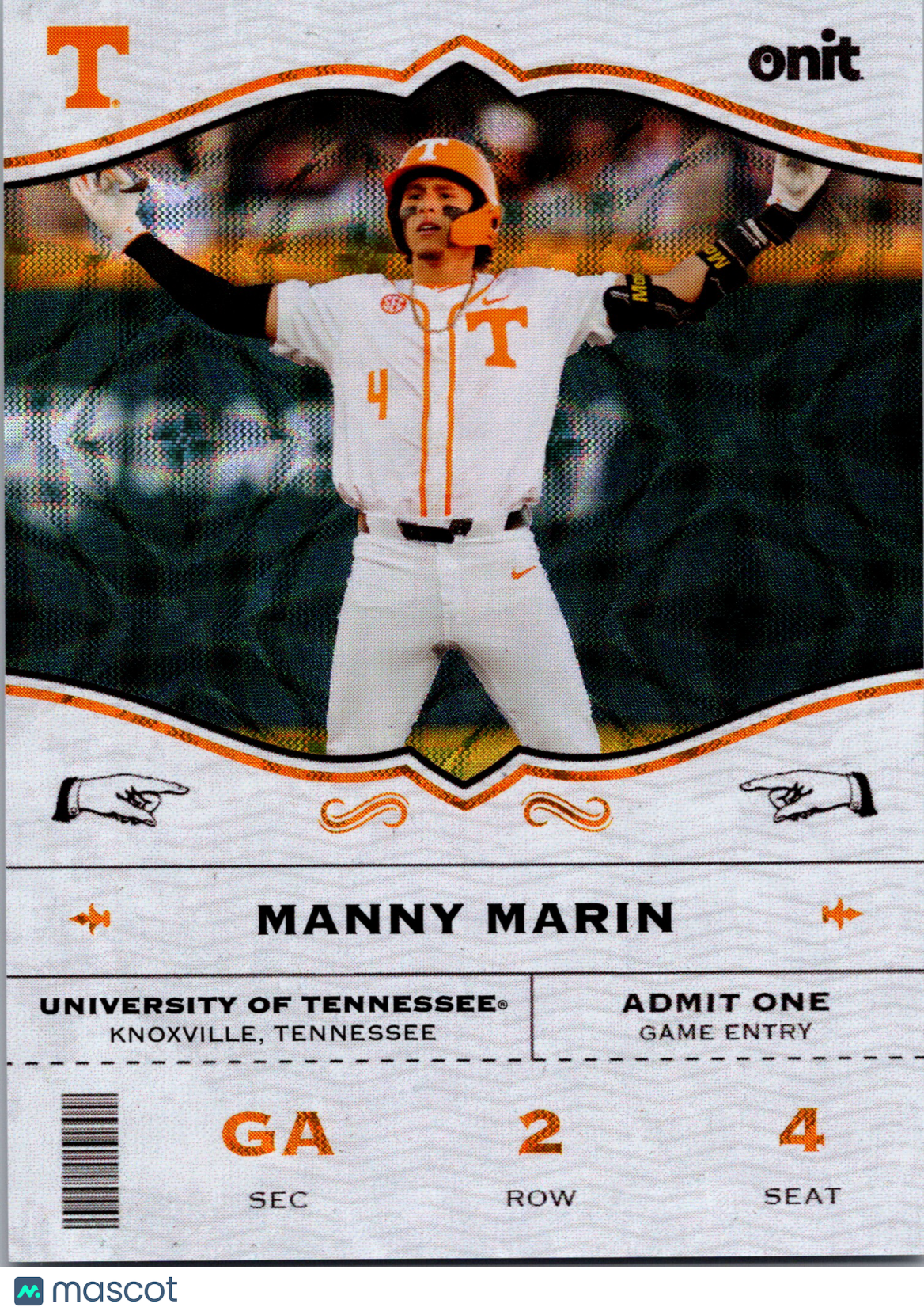 2026 Onit Tennessee Baseball Manny Marin #GA-5