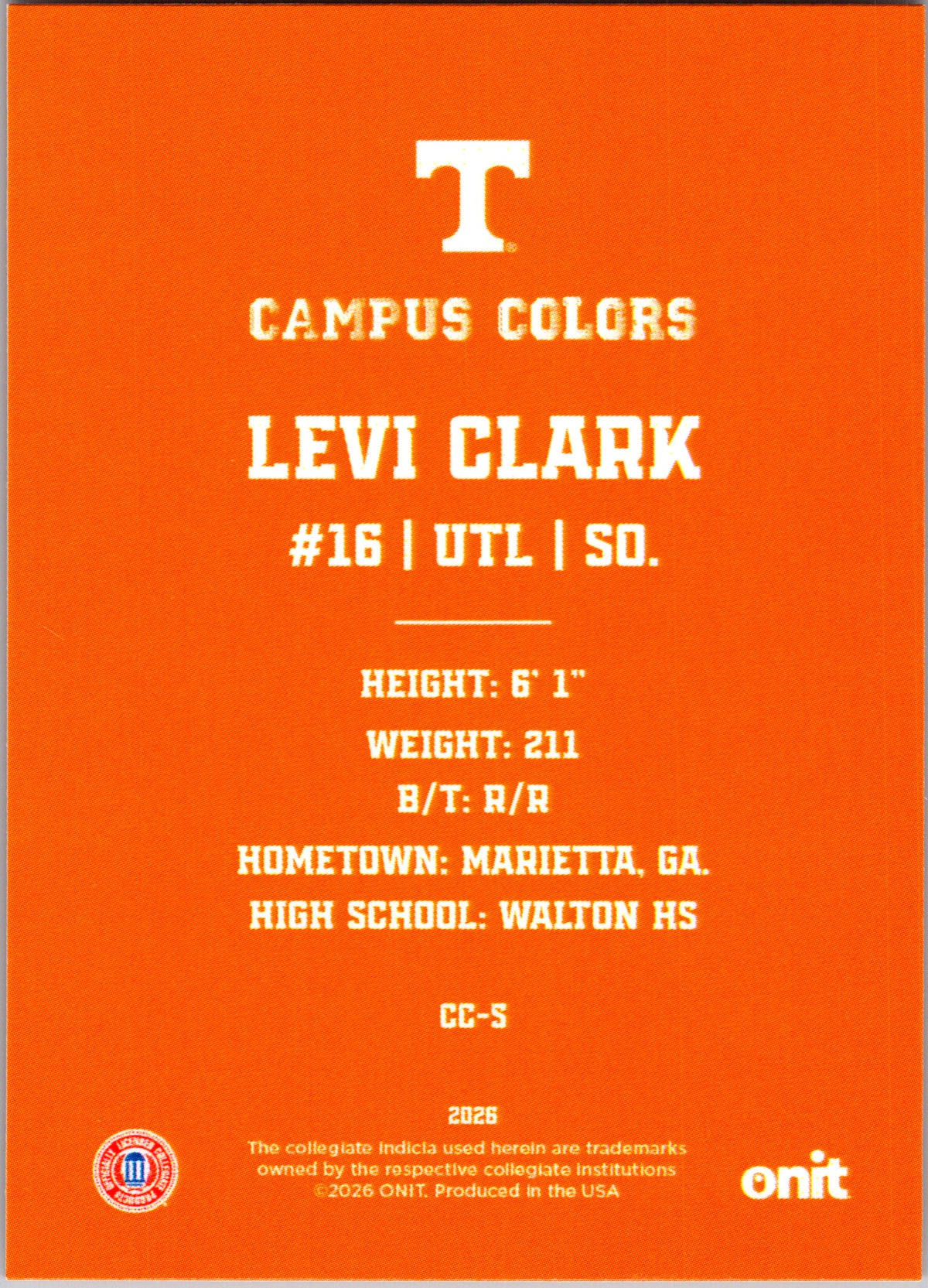 2026 ONIT Campus Colors Levi Clark #CC-5