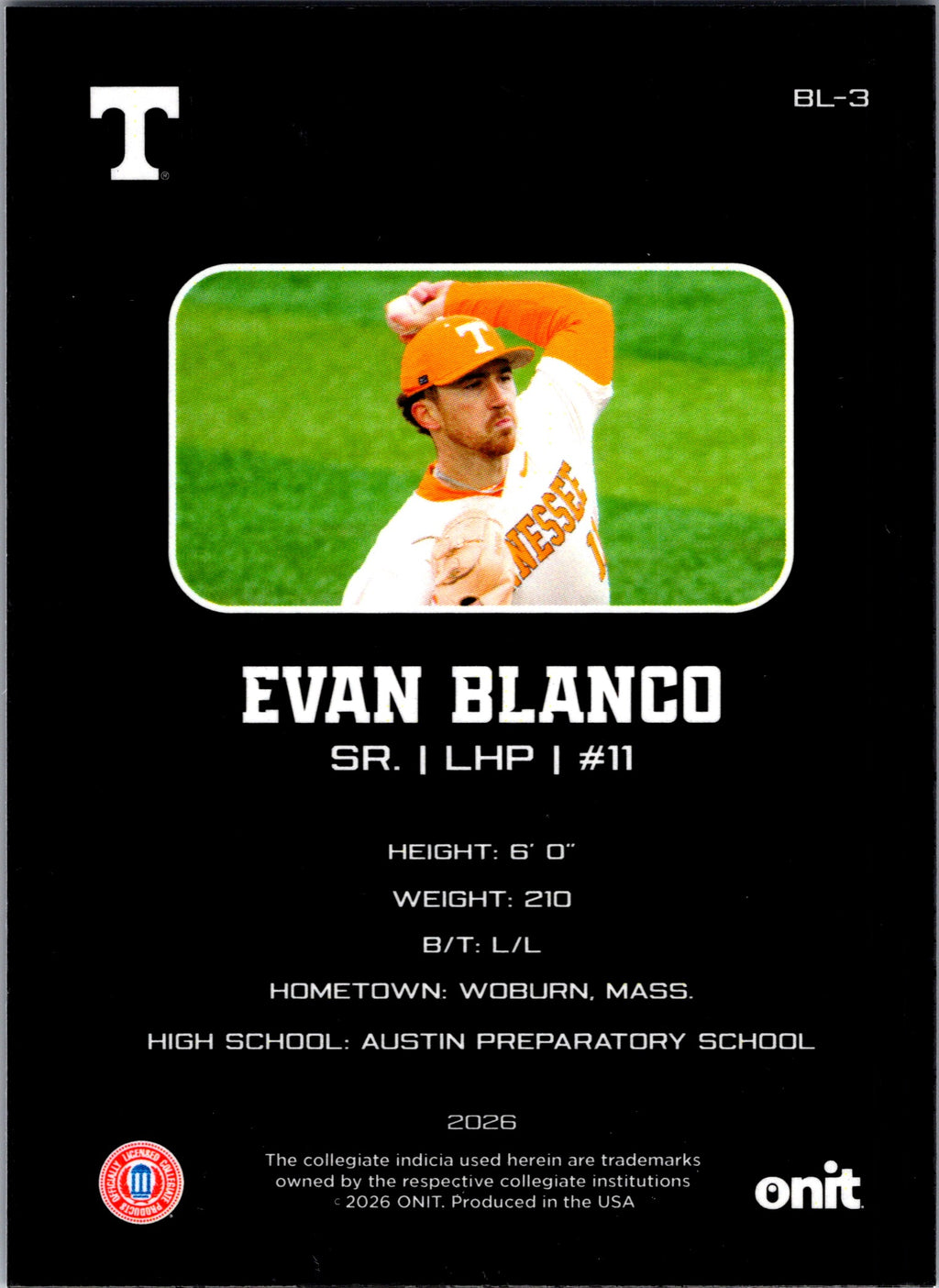 2026 ONIT Blackout Edition Evan Blanco #BL-3
