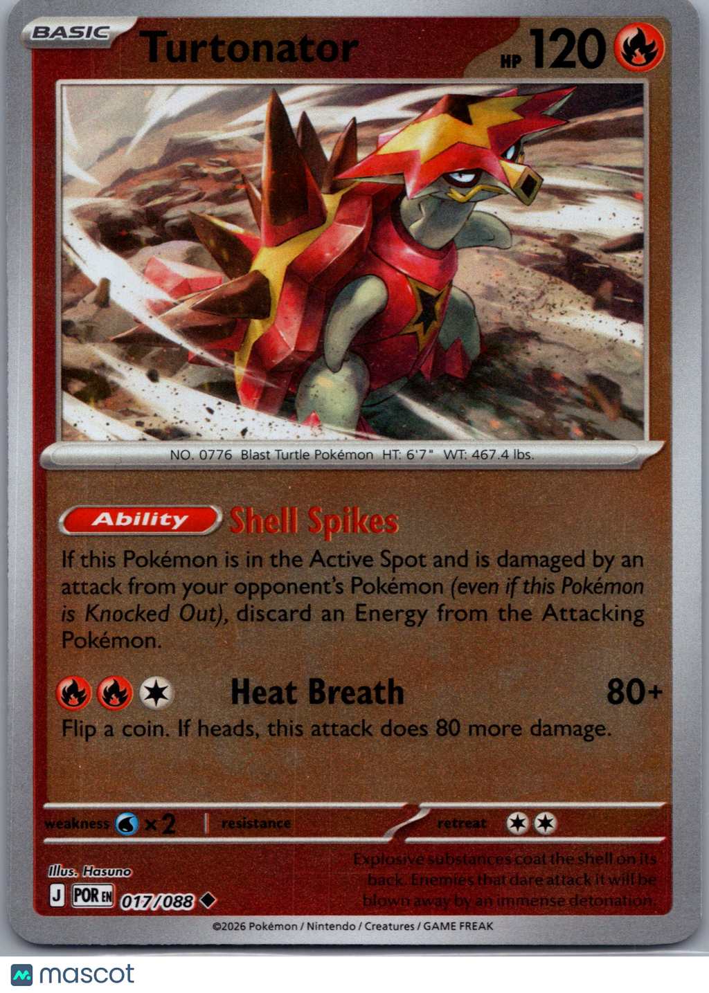 2026 Mega Evolution – Perfect Order Turtonator Uncommon #17/88