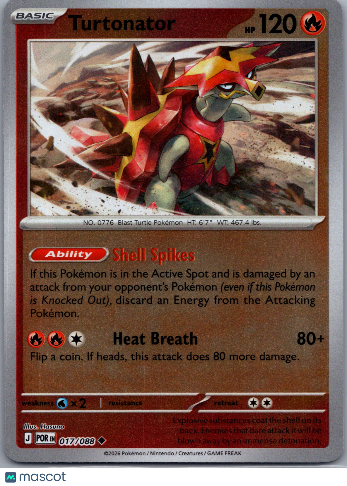 2026 Mega Evolution – Perfect Order Turtonator Uncommon #17/88