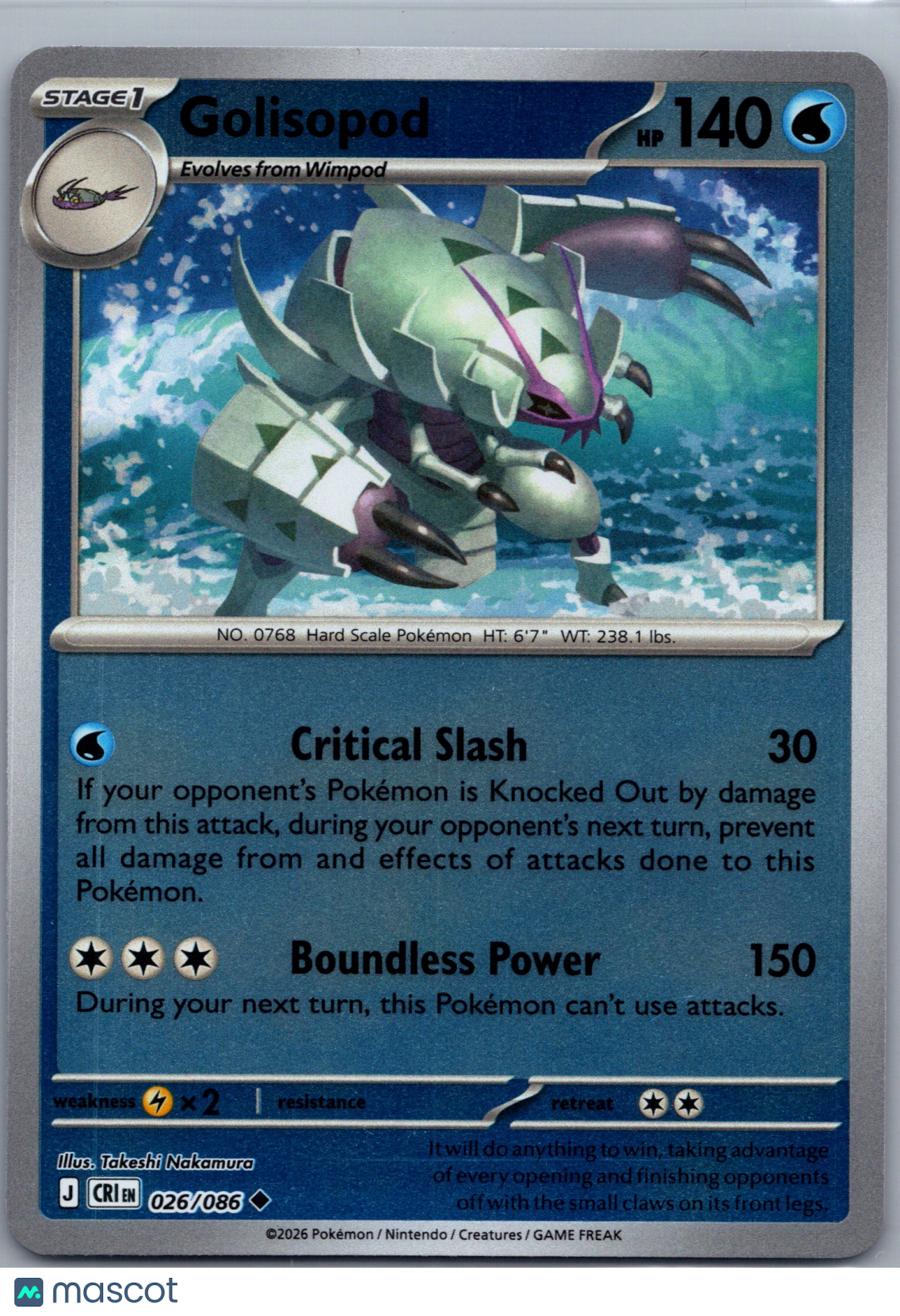 2026 Chaos Rising Golisopod Uncommon #26/86