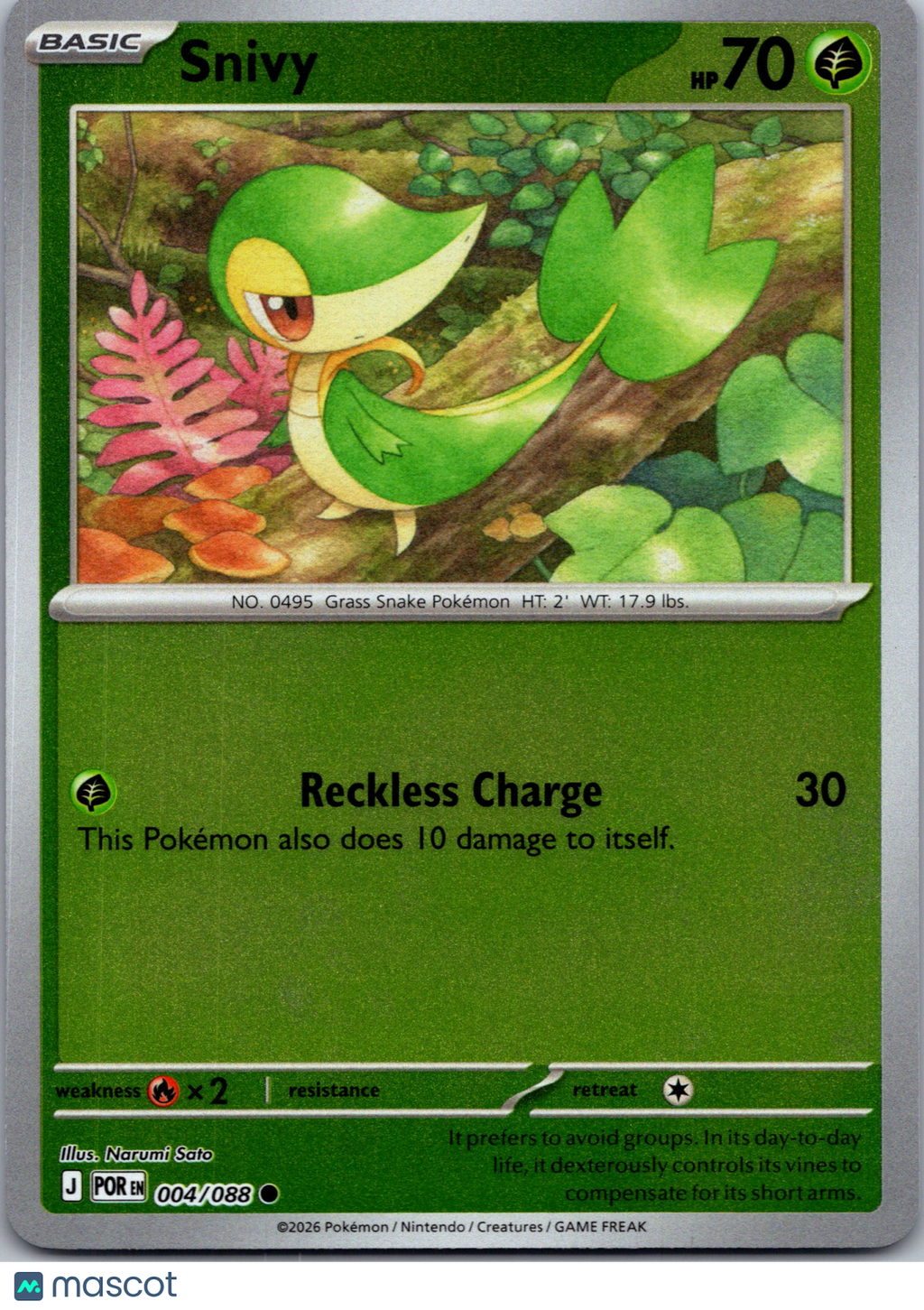 2026 Mega Evolution – Perfect Order Snivy #4/88