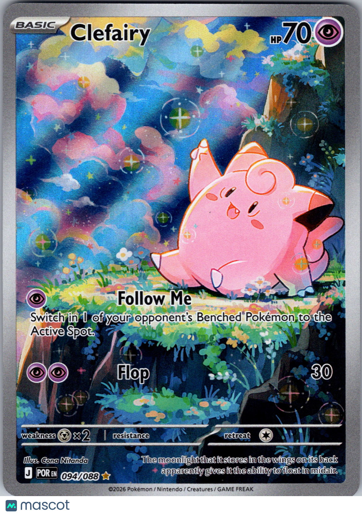 2026 Mega Evolution – Perfect Order Clefairy Holo Secret Rare #94/88