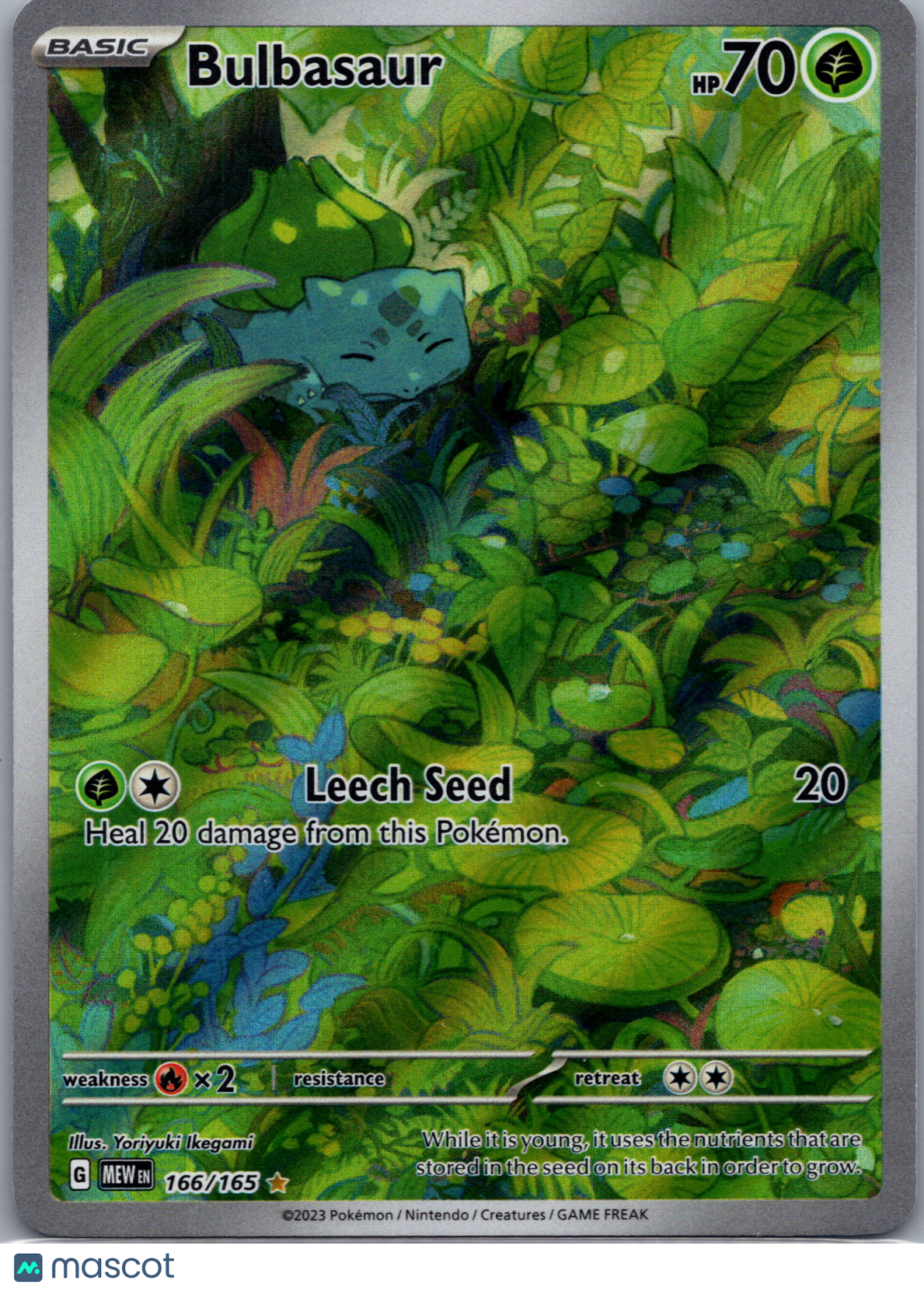 2023 Scarlet & Violet 151 Bulbasaur Holo Secret Rare #166/165