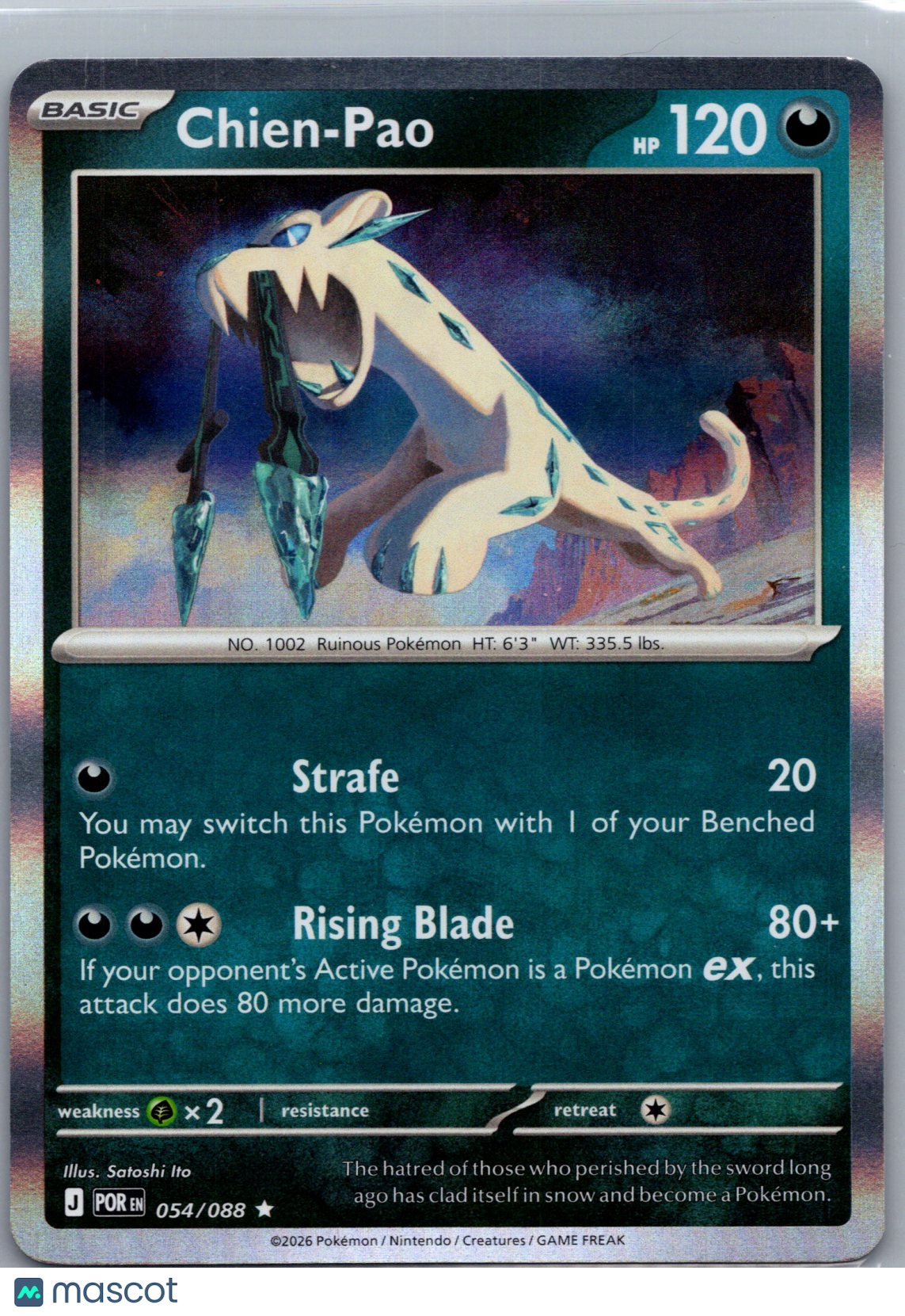2026 Mega Evolution – Perfect Order Chien-Pao Holo Rare #54/88