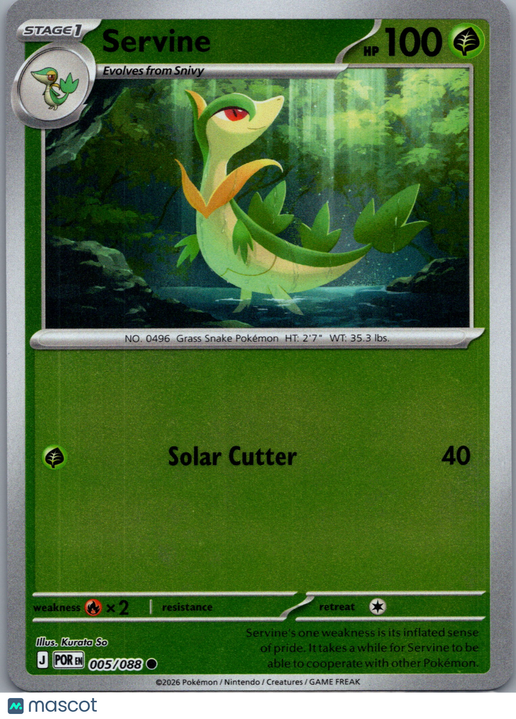 2026 Mega Evolution – Perfect Order Servine #5/88