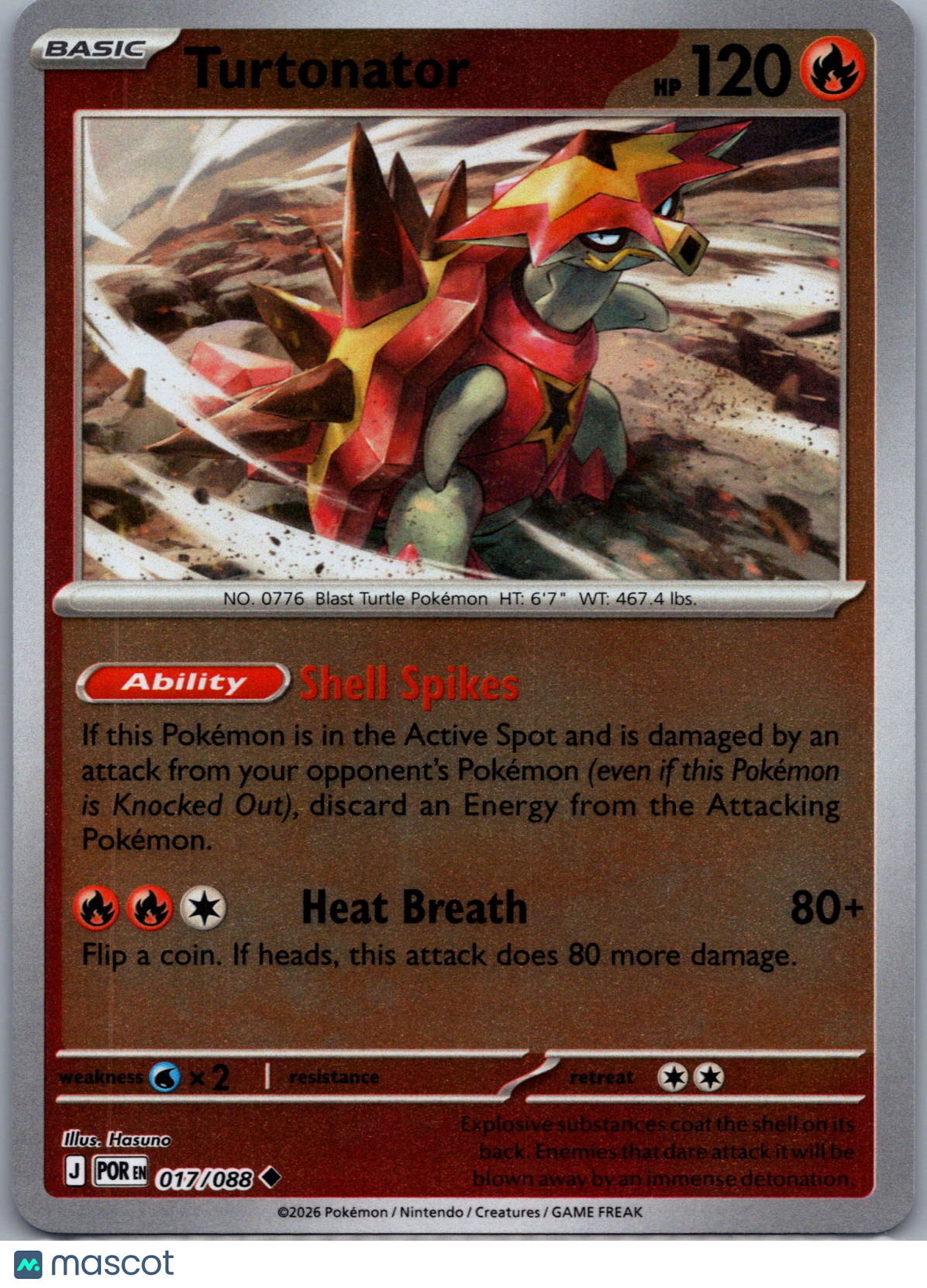 2026 Mega Evolution – Perfect Order Turtonator Uncommon #17/88