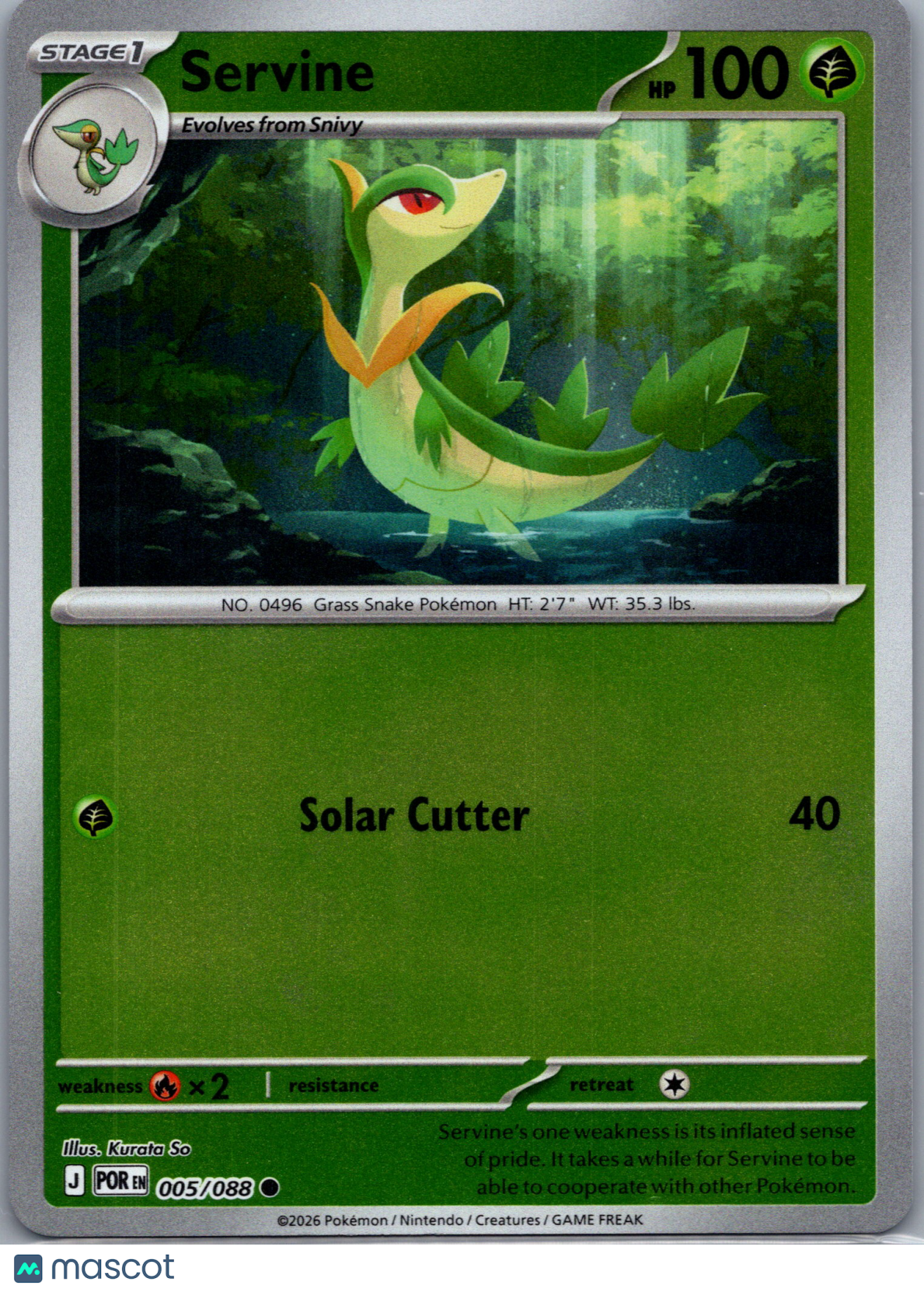 2026 Mega Evolution – Perfect Order Servine #5/88