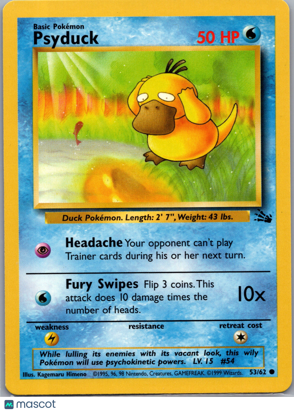 1999 Fossil Psyduck #53/62