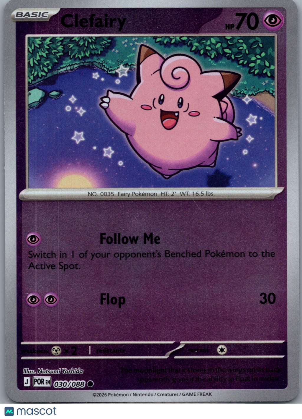 2026 Mega Evolution – Perfect Order Clefairy #30/88