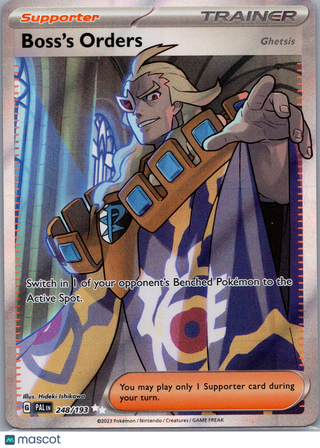 2023 Paldea Evolved Boss's Orders Holo Secret Rare FA #248/193