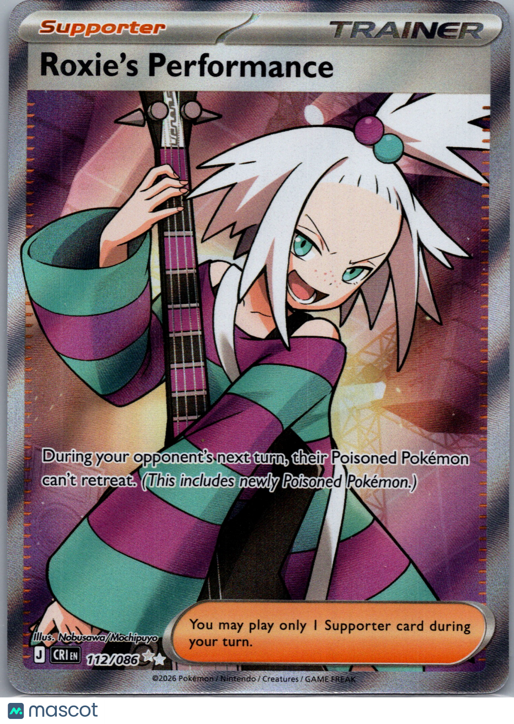 2026 Chaos Rising Roxie's Performance Holo Secret Rare SR FA #112/86