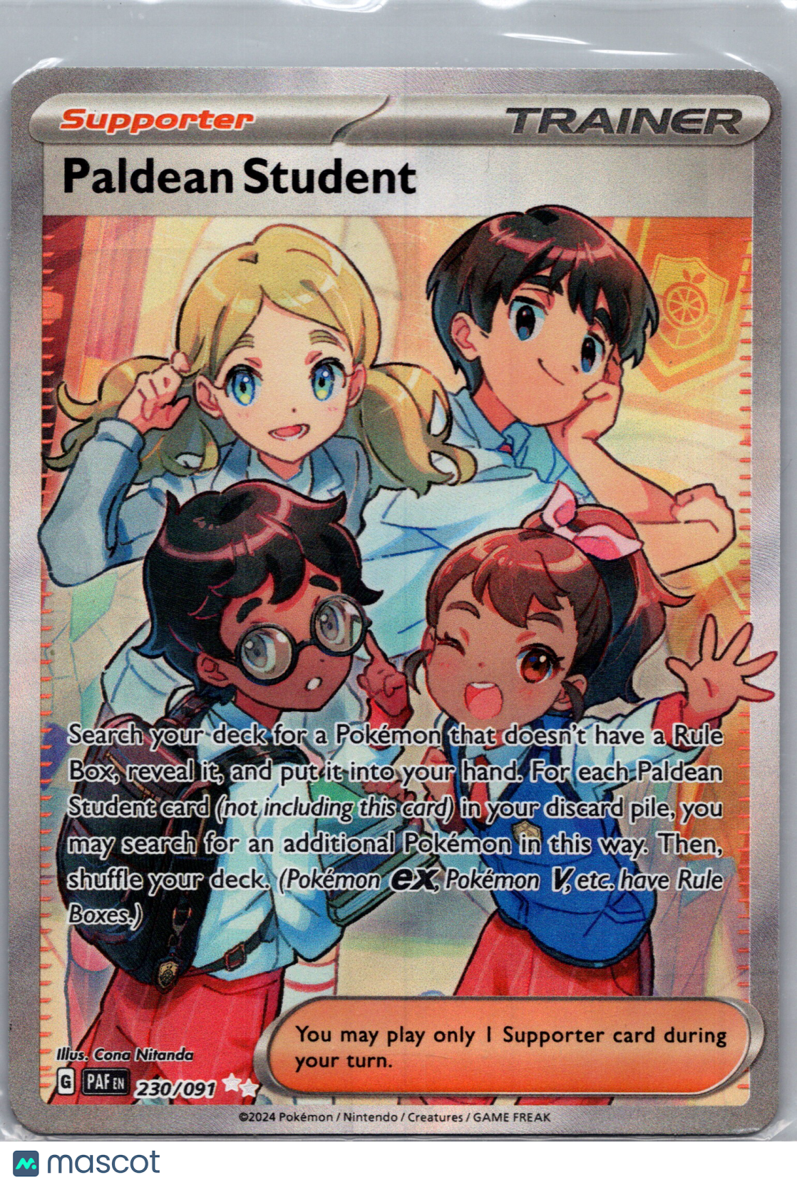 2024 Paldean Fates Paldean Student Holo Secret Rare FA #230/091