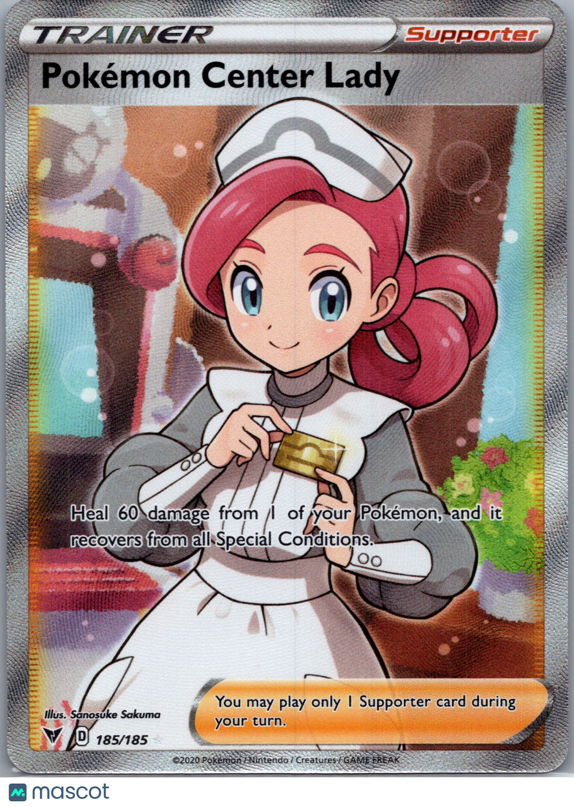 2020 Vivid Voltage Pokemon Center Lady Holo Ultra Rare UR FA #185/185
