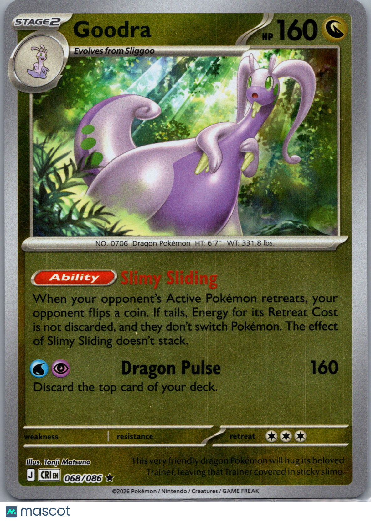 2026 Chaos Rising Goodra Holo Rare #68/86