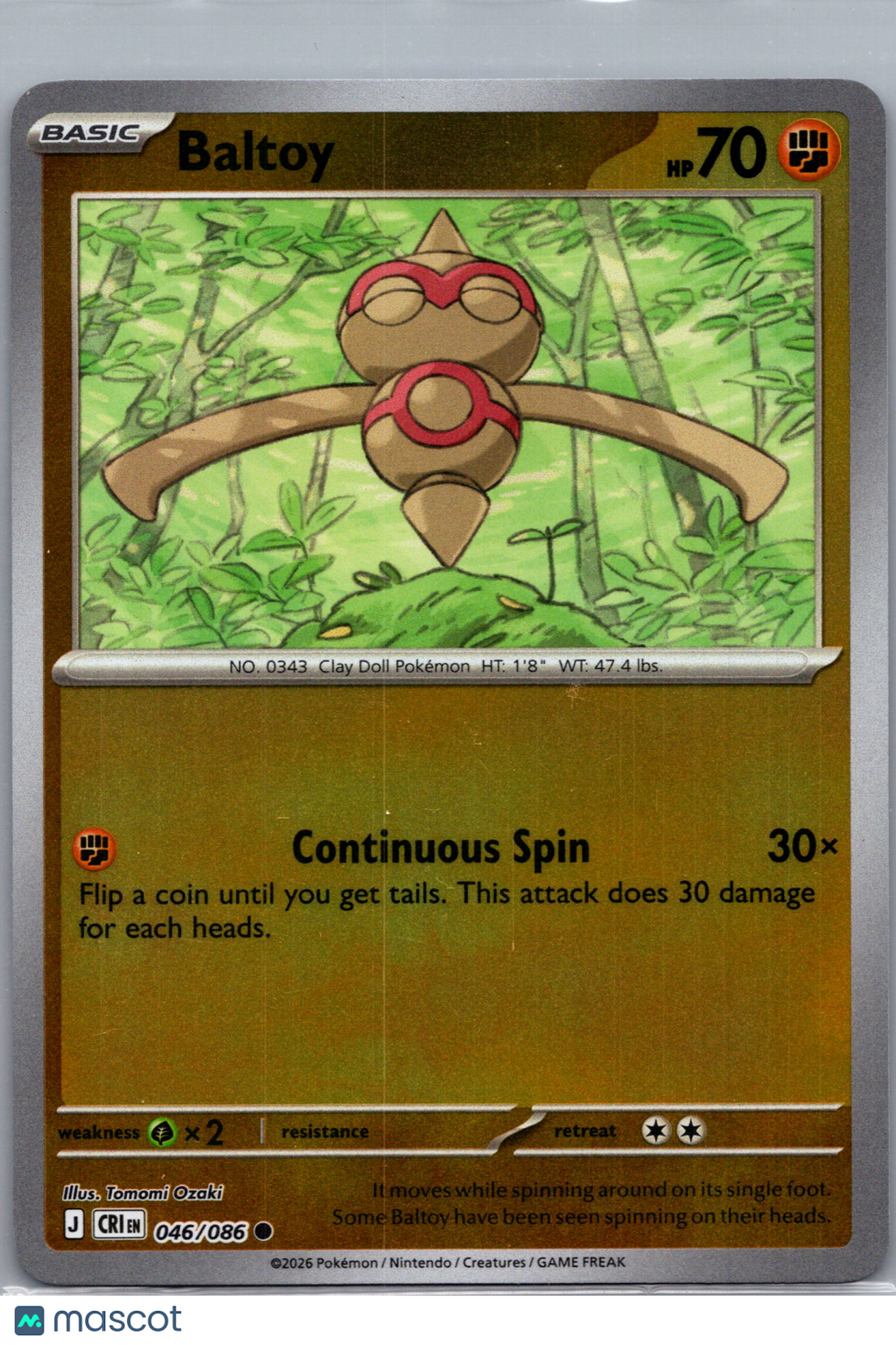 2026 Chaos Rising Baltoy Reverse Holo #46/86