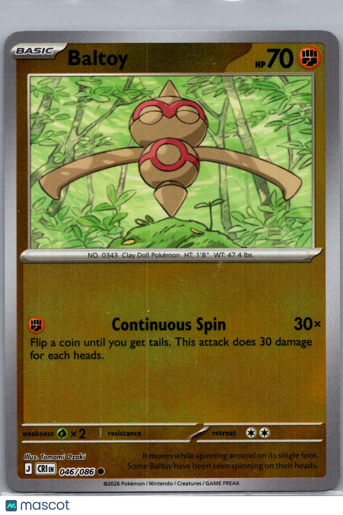 2026 Chaos Rising Baltoy Reverse Holo #46/86