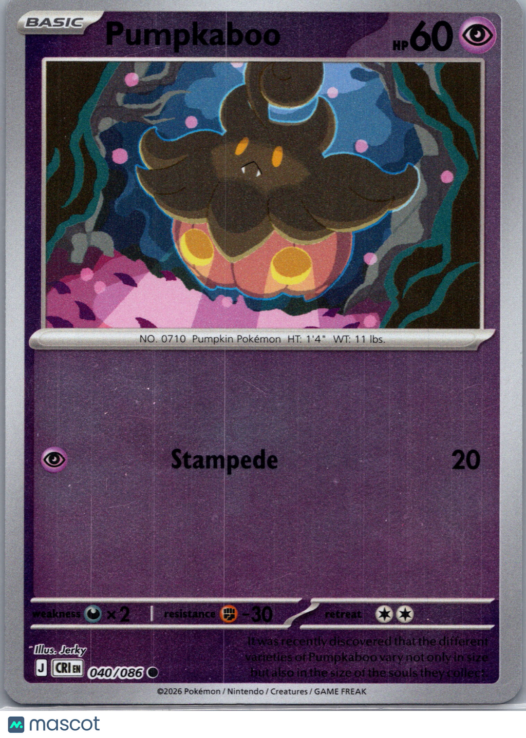 2026 Chaos Rising Pumpkaboo #40/86