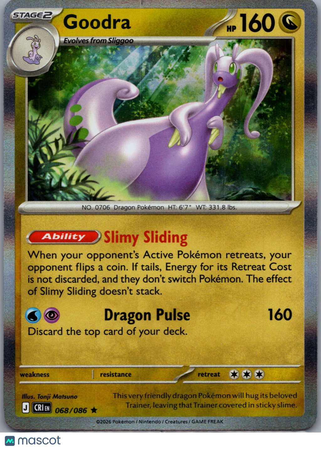2026 Chaos Rising Goodra Holo Rare #68/86