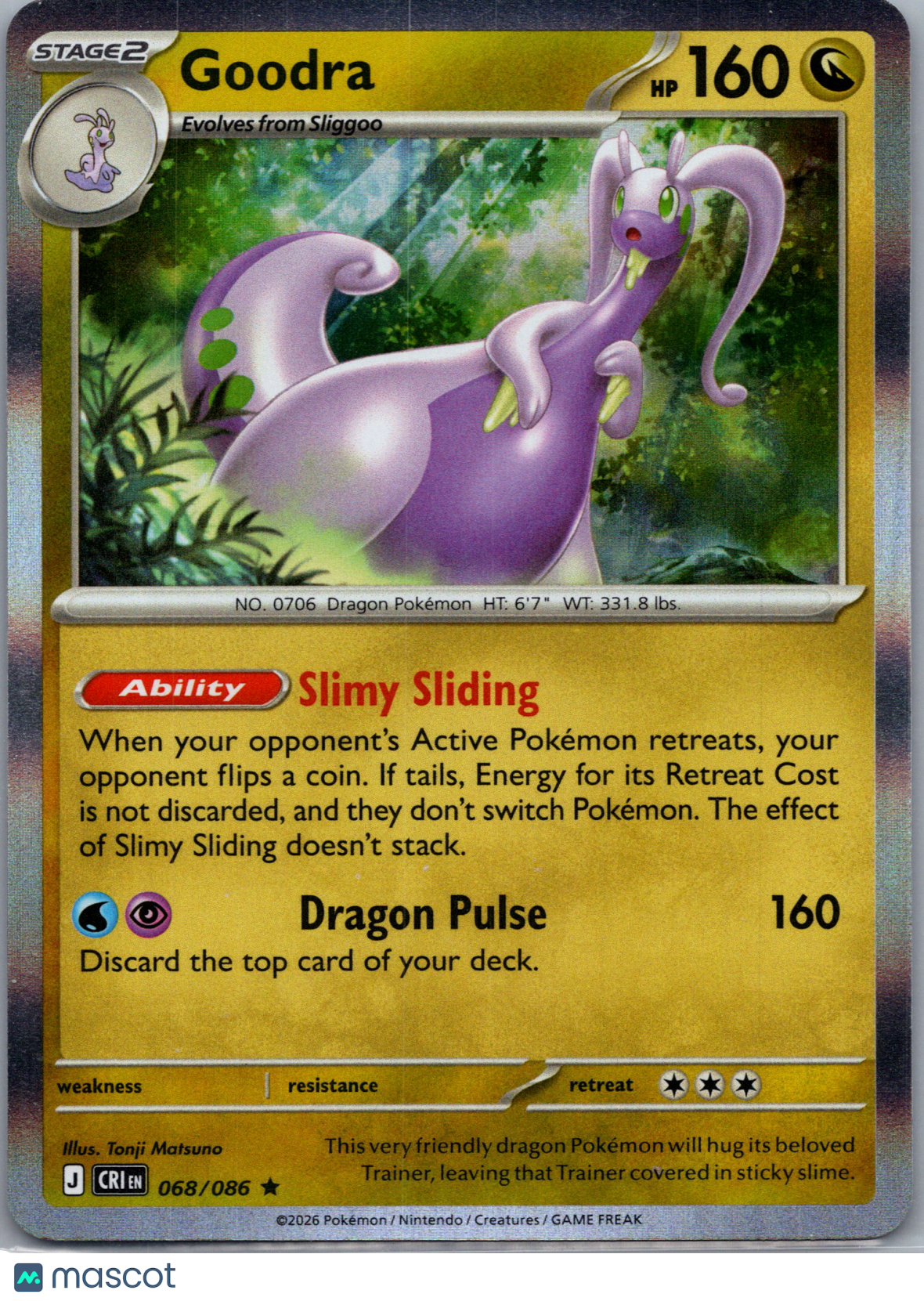 2026 Chaos Rising Goodra Holo Rare #68/86