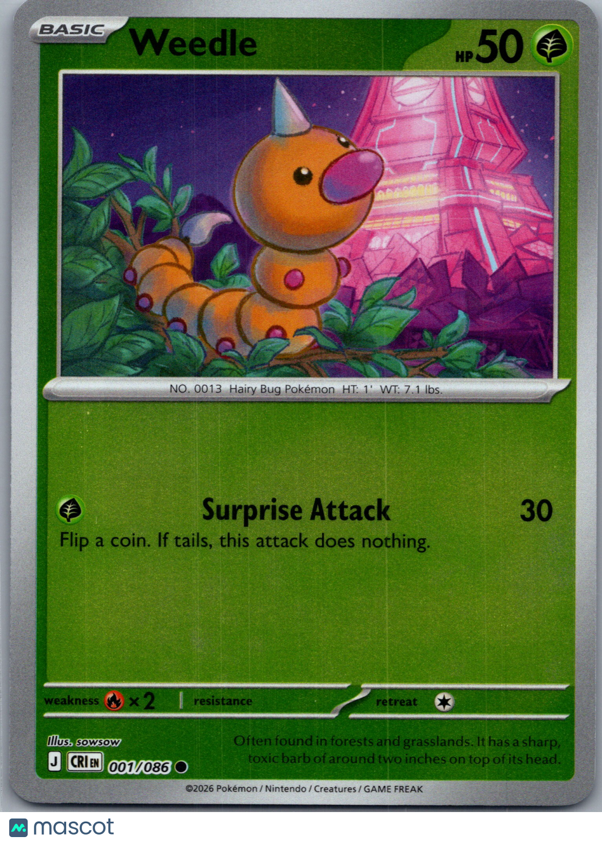 2026 Chaos Rising Weedle #1/86