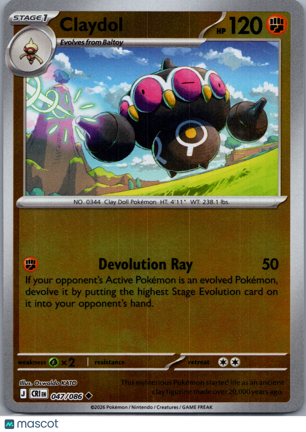 2026 Chaos Rising Claydol Uncommon #47/86