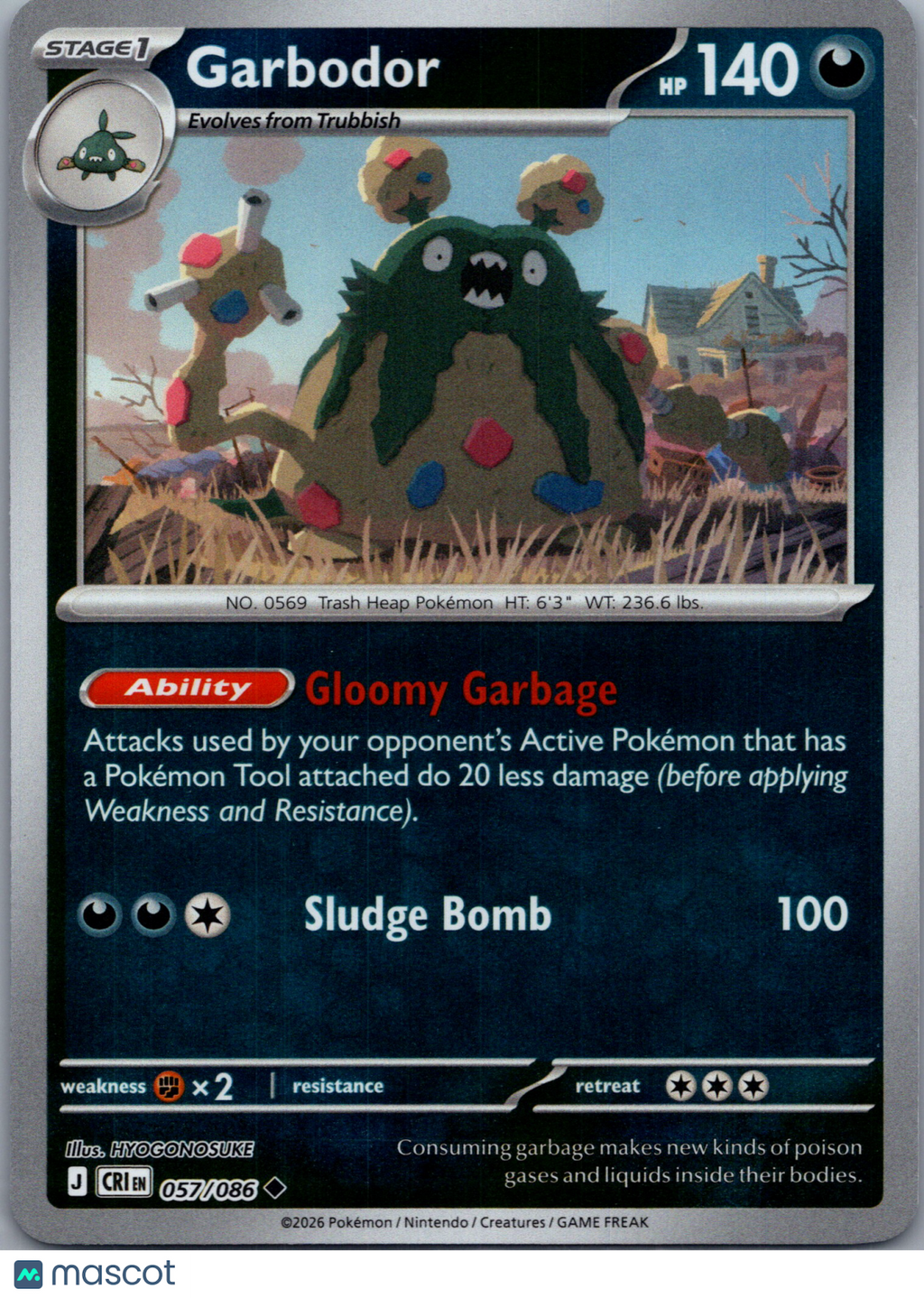 2026 Chaos Rising Garbodor Uncommon #57/86