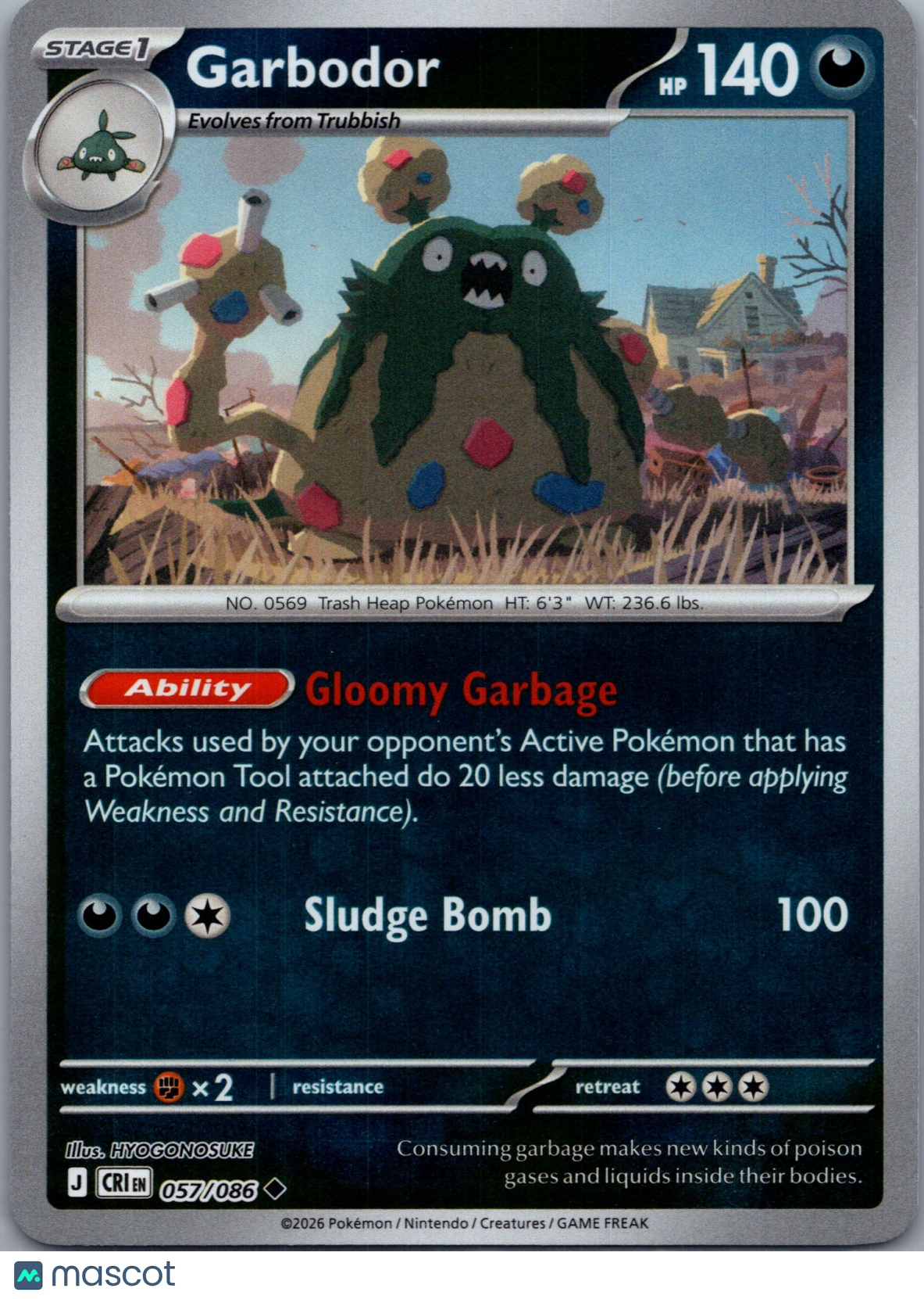 2026 Chaos Rising Garbodor Uncommon #57/86