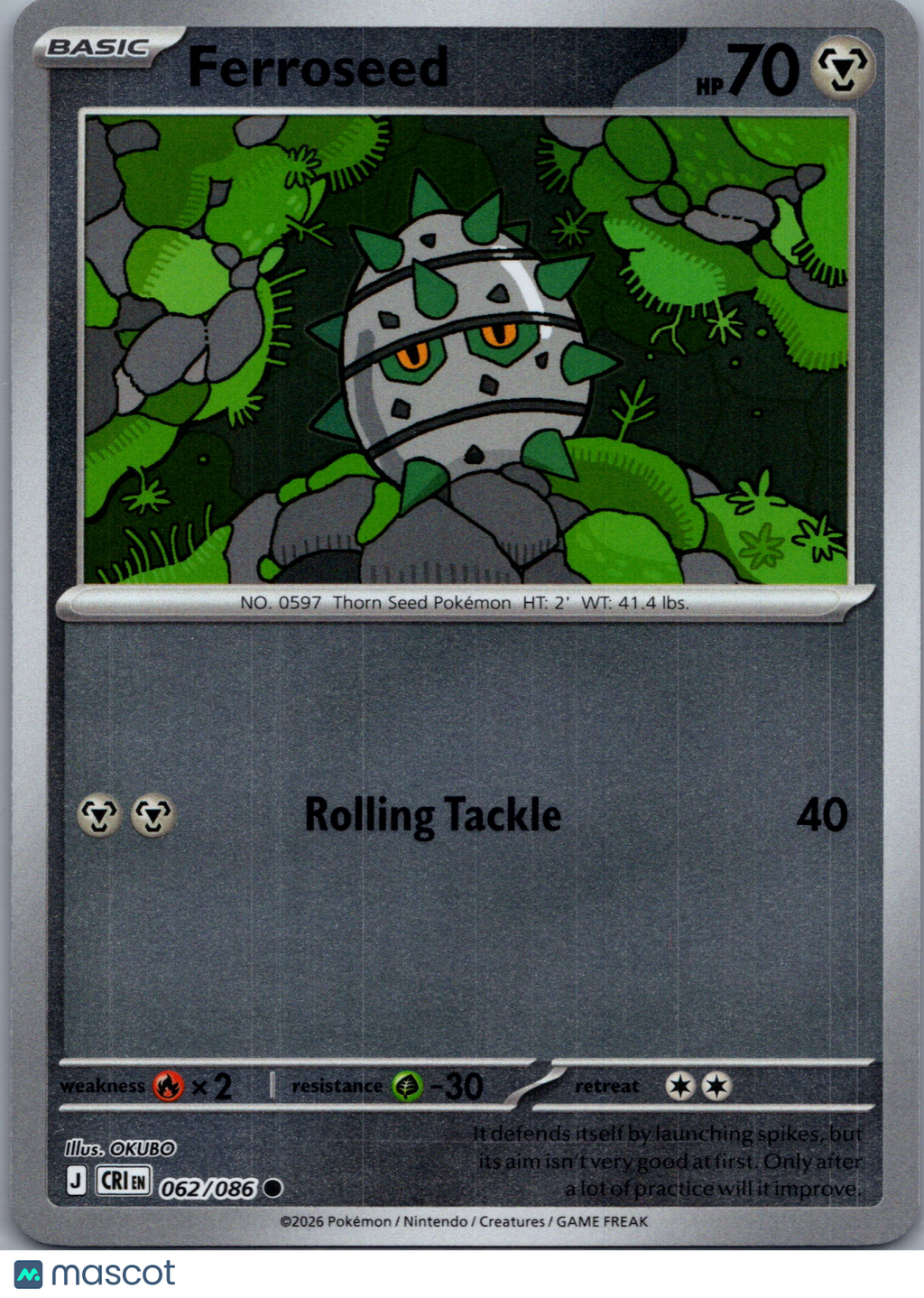 2026 Chaos Rising Ferroseed #62/86