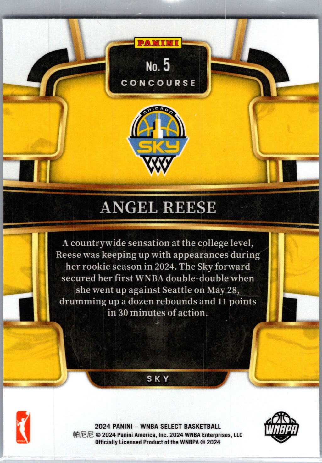 2024 Panini Select Angel Reese #5 RC