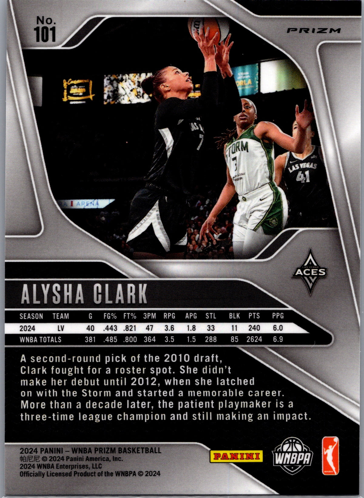 2024 Panini WNBA Prizm Alysha Clark #101 Cracked Ice