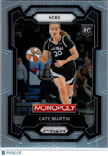 2024 Panini WNBA Monopoly Prizm Kate Martin #40 Silver Prizm RC