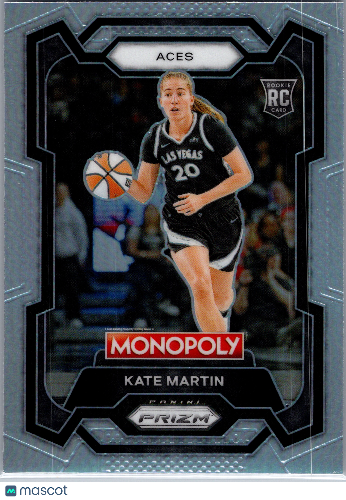 2024 Panini WNBA Monopoly Prizm Kate Martin #40 Silver Prizm RC