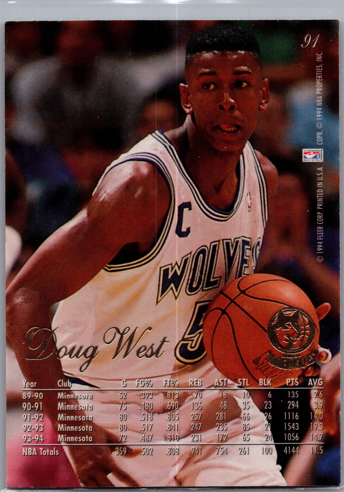 1994 Flair Doug West #91