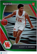2021 Panini Prizm Draft Picks Quentin Grimes #46 Green RC