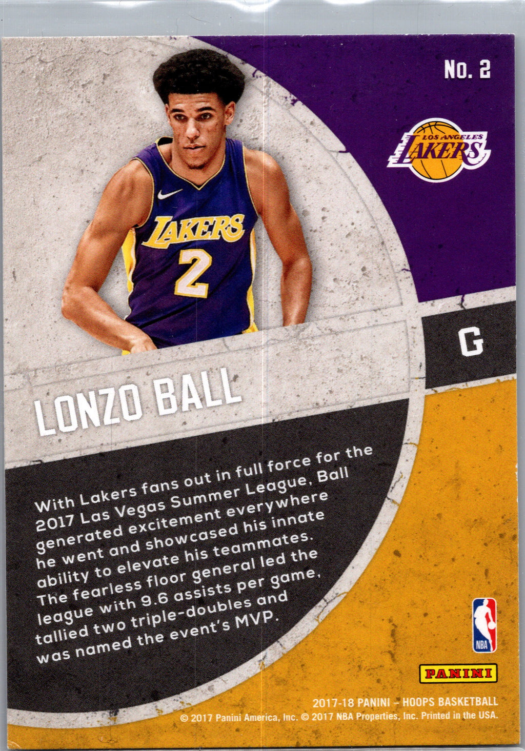 2017 Panini Hoops We Got Next Lonzo Ball #2 Foil