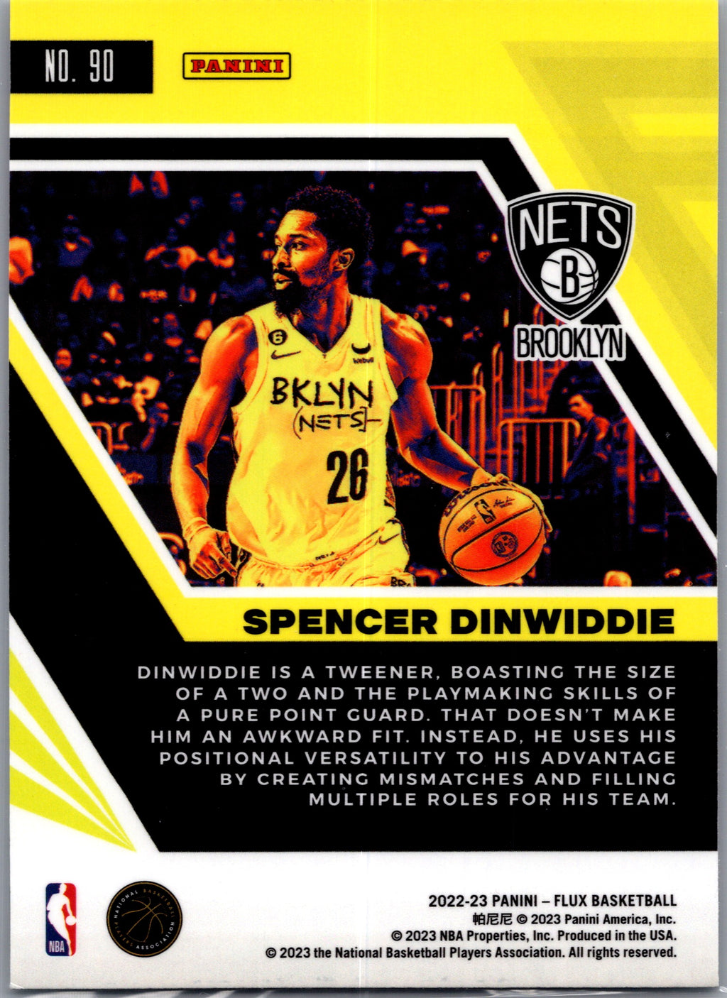 2023 Panini Flux Spencer Dinwiddie #90 Pink