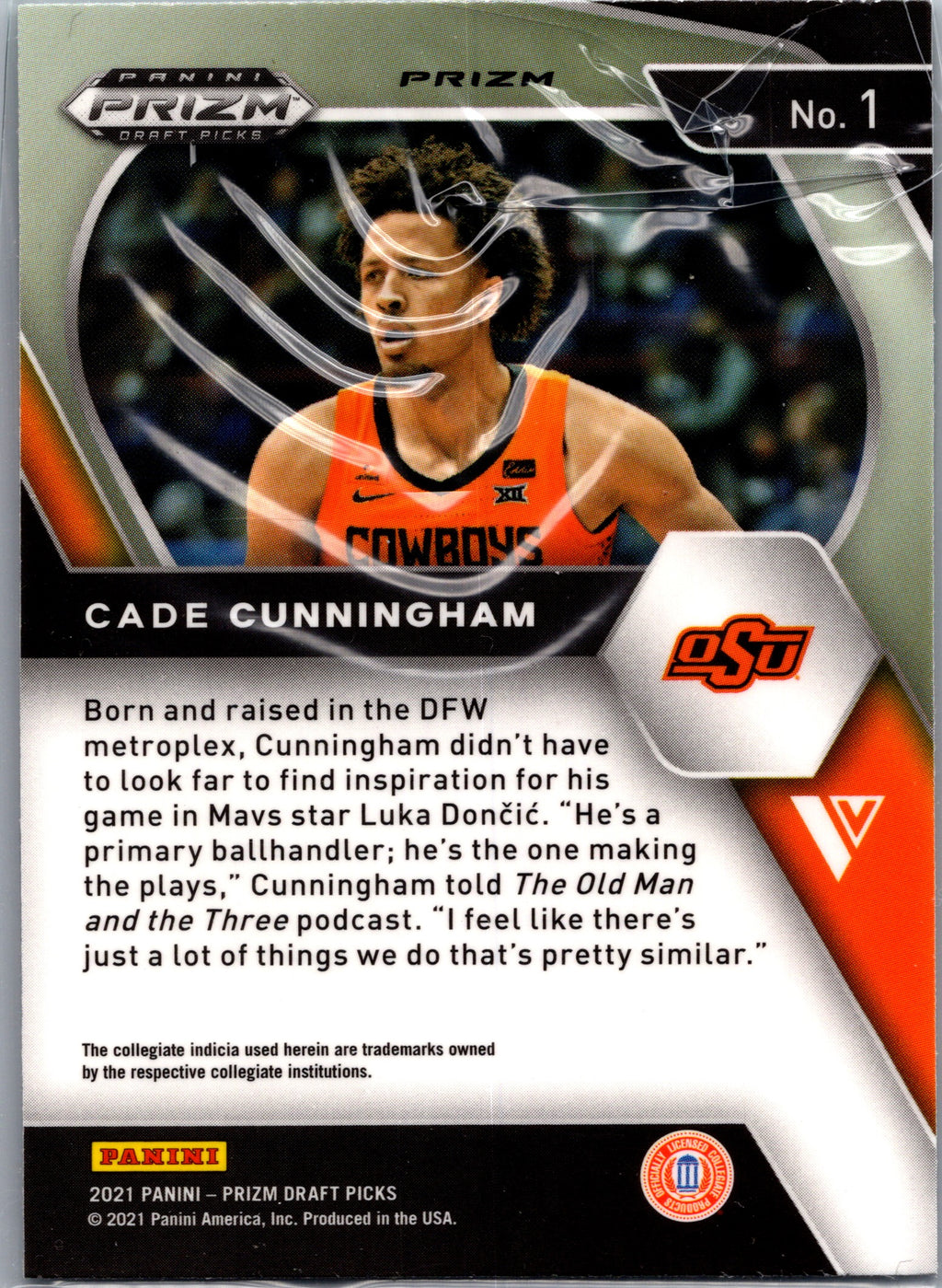 2021 Panini Prizm Draft Picks Cade Cunningham #1 Green RC