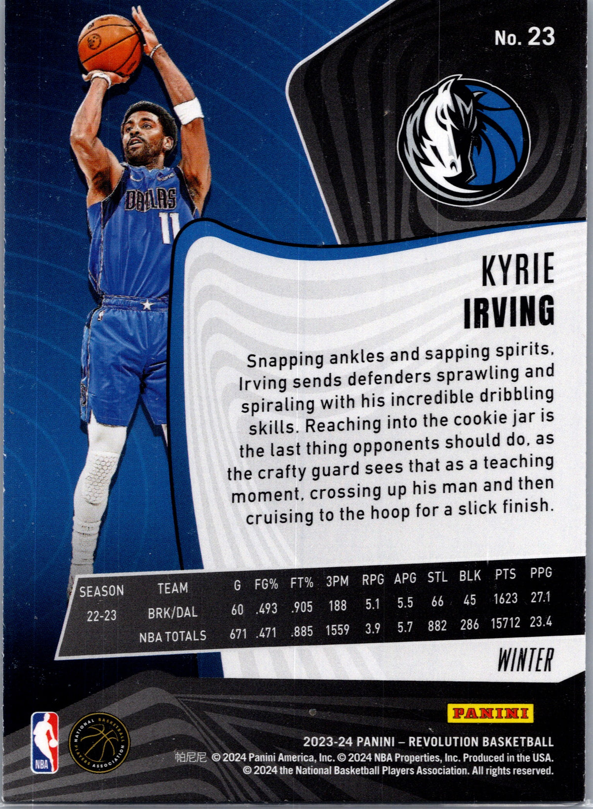 2024 Panini Revolution Basketball Kyrie Irving #23 Winter