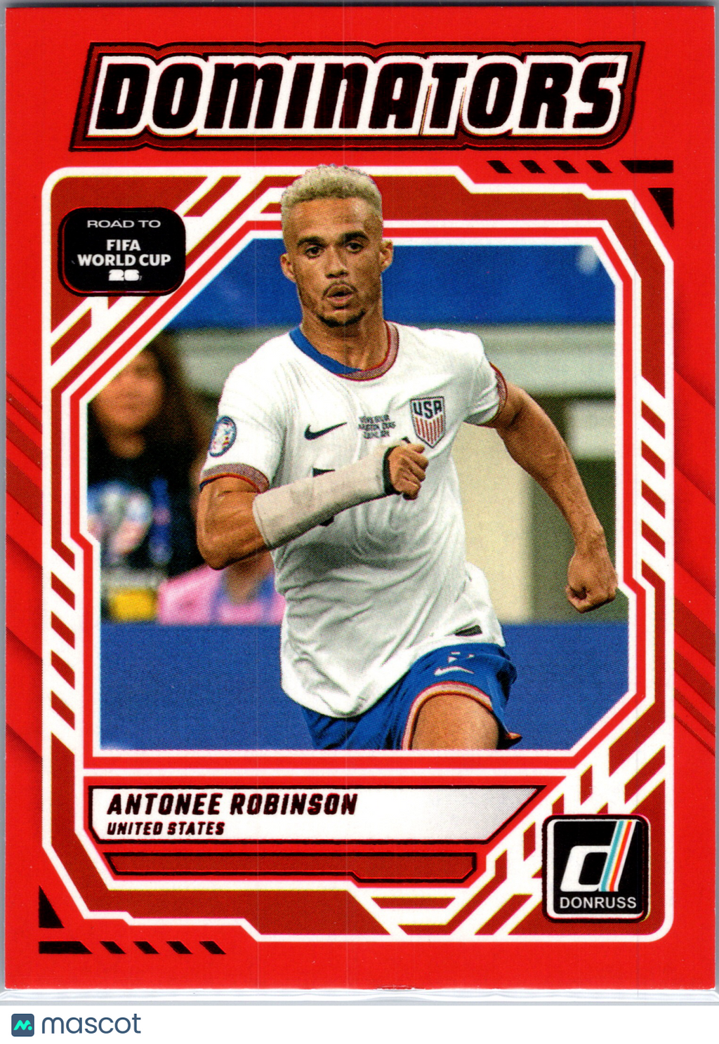 2025 Panini Donruss Road to FIFA World Cup Dominators Antonee Robinson #18 Red