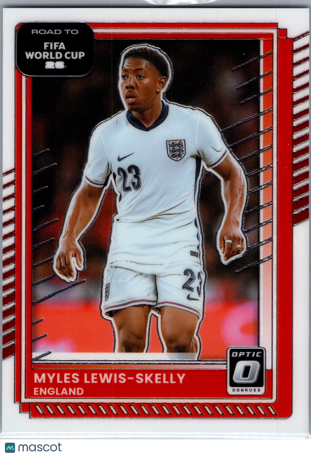 2025 Panini Donruss Optic Road to FIFA World Cup 26 Myles Lewis-Skelly #72 Red