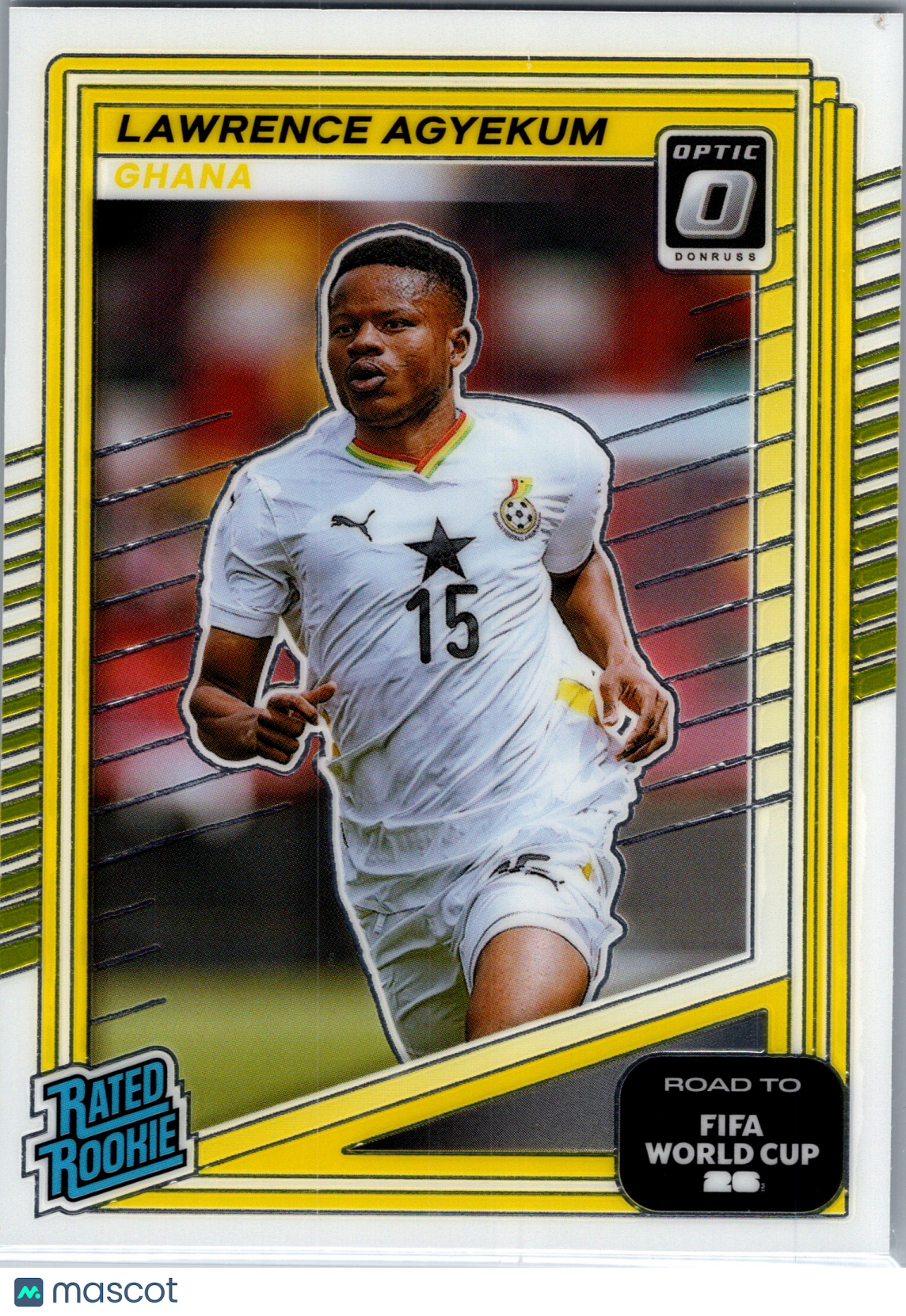 2025 Panini Donruss Optic Road to FIFA World Cup Lawrence Agyekum #209 Yellow
